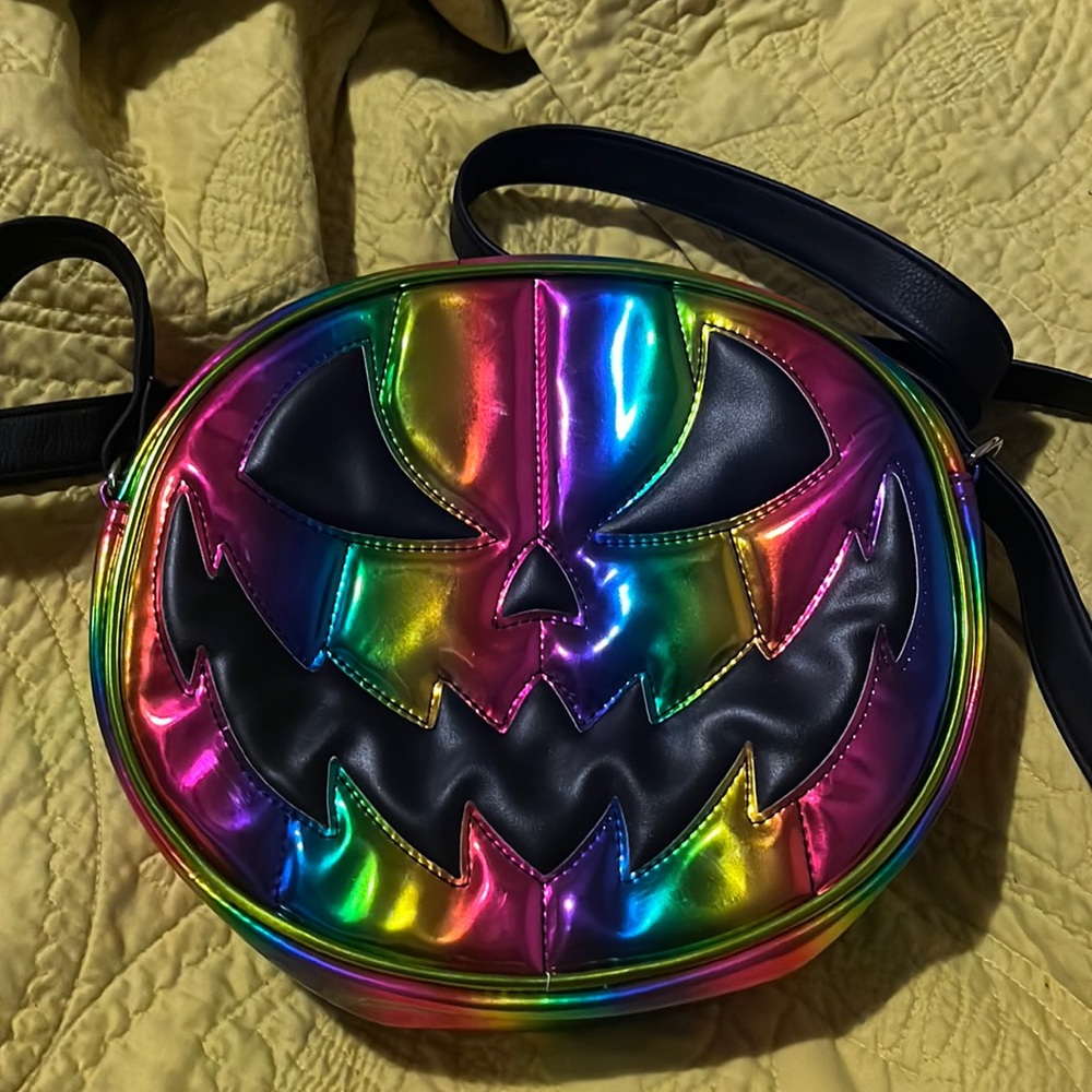 Love, Pain, and Stitches Rainbow Pumpkin Kult Purse